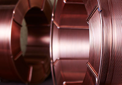 Copper Covered Solid welding wire on spools